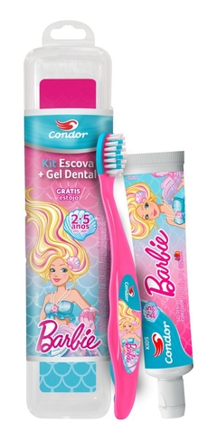 Kit Infantil Kids Condor Barbie Escova + Gel Dental C/ Flúor - comprar online