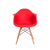 Cadeira Prizi Eames Com Braço E65 Vermelha