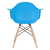 Cadeira Prizi Eames Com Braço E65 Azul na internet