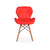 Cadeira Prizi Eames Acolchoada E45 Vermelho