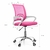 Cadeira de Escritório Joy com Base Cromada Prizi - Rosa - Mania Virtual