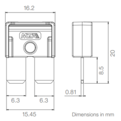 Fusible Maxicompact 25amp Blanco 20 x 16,2 x 6,3 - comprar online