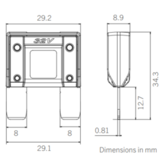 Fusible Maxival 100 Amp Violeta 34,3 x 29,2 x 8 - comprar online