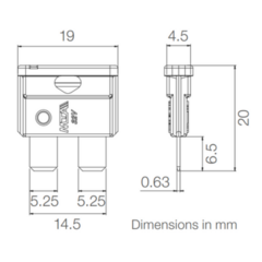 Fusible Unival 4amp Rosa 20 x 19 x 5,25 - comprar online