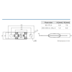 Fusible Megacompact 250amp Rosa 55 x 42 x 13 - comprar online