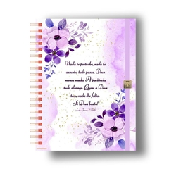 Caderno A5 Frases e Flores Santa d'Avila