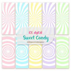 Kit Digital Sweet Candy - C.1325 - Badaboom Design Criativo