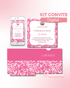 Kit Convite 15 Anos Rosa Chiclete - C.760