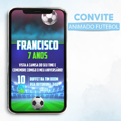 Convite Animado Gif Musical Futebol - C.1616