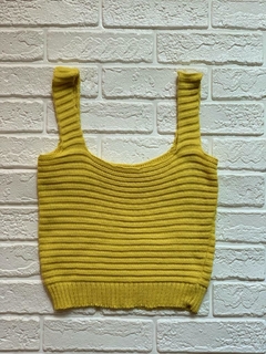 Cropped Tricot Alça larga Amarelo na internet