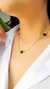 Choker Inspiração Van Cleef Verde Dourado