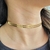 Choker Aro Duplo Liso Banhado a Ouro 18K