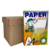 PAPEL A4 SULFITE BRANCO 75G/M² 500 FOLHAS CAIXA COM 5 PACOTES PAPER CLEAN