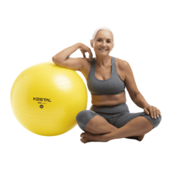 Bola de Pilates-Kestal 55CM/65CM/75CM Cores amarela/Cinza