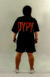 T-shirt Oversized Streetwear Rockstar Preta - Dype