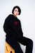 Moletom Cropped Oversized Streetwear Deck of Cards Preto na internet