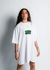 T-Shirt Oversized Streetwear Grafitti Branca na internet