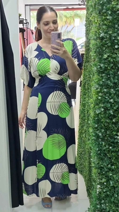 Vestido Geométrico Verde - comprar online