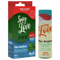 Gel Comestível Spicy Love Hot Sabores 15ml - Pessini - Feirão do Prazer