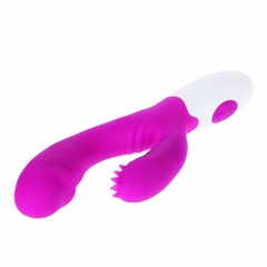 Vibrador Com Estimulador Clitoriano 7 Vibrações Andre - Pretty Love - Feirão do Prazer