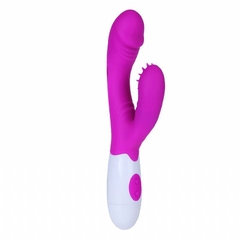 Vibrador Com Estimulador Clitoriano 7 Vibrações Andre - Pretty Love