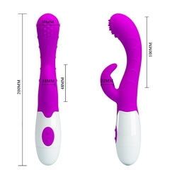 Vibrador Com Estimulador Clitoriano 7 Vibrações Bruno - Pretty Love na internet