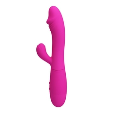 Vibrador com Estimulador Clitoriano Snappy Recarregável - Pretty Love - Feirão do Prazer