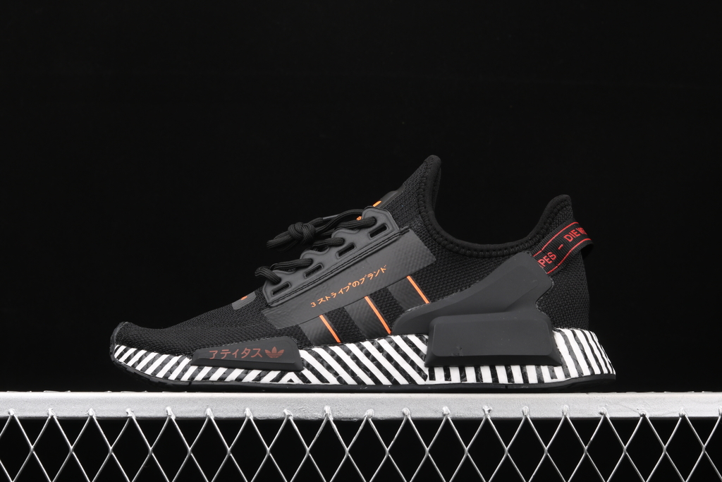 Adidas nmd r1 black orange cheap white