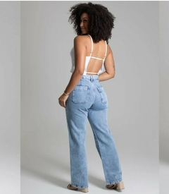 Calça Reta Jeans Sawary - Lacrados