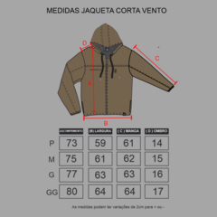 Jaqueta Corta Vento Grafite Bordado - comprar online