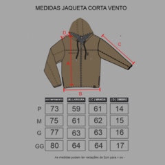 Jaqueta Corta Vento khaki Bordado na internet