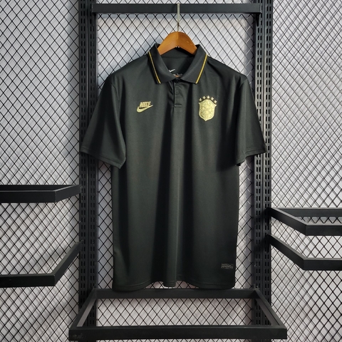 Camiseta Brasil Polo Verde Treino 22/23 - Futeverso