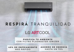 Aire Acond. Split 3000 Frigorías F/C Inverter LG Artcool ThinQ S4-W12JARPA - comprar online