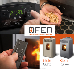 Estufa electrónica a Pellet Klein Glatt Ofen - Control remoto - comprar online