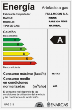 Calefón 32 Litros Digital Tiro Forzado RINNAI RAR-E330FEHB - CLIMA NORTE