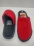 Pantufla cerrada rojo c/ azul marino - comprar online