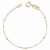 Pulseira Feminina Infantil Bolinhas Amoeto Banhado Ouro 18k