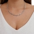 Colar Choker Cobra Feminino Amoeto Banho de Ródio Prata