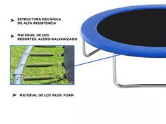 Cama Elástica 3,06 mts con Red de Seguridad Reforzada Hasta 150kg - Cly Store