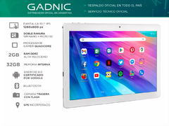 Tablet Gadnic Gamer 4G LTE Quadcore 32gb 2gb 10" IPS en internet