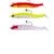 Kit Hunt Isca Solf 3 pacotes com 3 Cabeças de peixe (estrutura) 6 copos soft