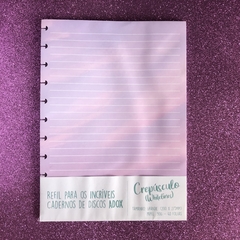 Refil caderno de disco grande crepúsculo