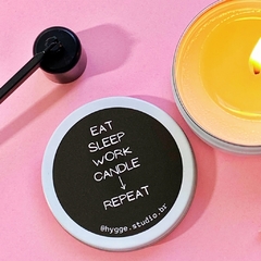 Vela "Eat, sleep, work, candle...repeat." - comprar online