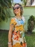 Vestido Longo com Babado Estampado - loja online