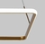 Lustre Pendente Moderno 02 quadrados Dourado 40w Luz Neutra 50x30cm - comprar online