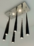 Lustre Espelhado + 06 Pendente em Led Estilo Industrial