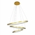 Lustre Pendente Moderno 03 Arcos Dourado 60w Luz Amarela 60x40x20cm - Ilumina Parts