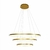 Lustre Pendente Moderno 03 Arcos Dourado 60w Luz Amarela 60x40x20cm na internet