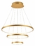 Lustre Pendente Moderno 03 Arcos Dourado 60w Luz Amarela 60x40x20cm na internet