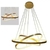 Lustre Pendente Moderno 03 Arcos Dourado 60w Luz Amarela 60x40x20cm - comprar online